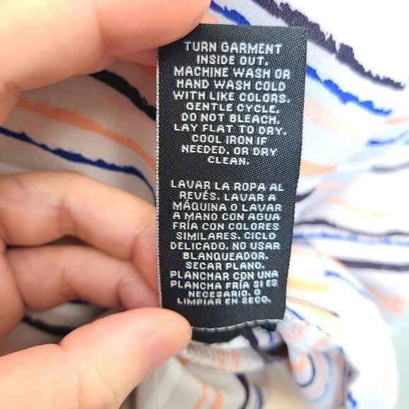 Zac & Rachel Double Tiered Striped Loose Sleeveless Top M - Picture 7 of 9